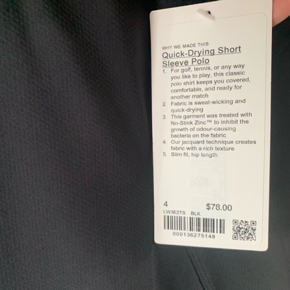 Quick-Drying Short Sleeve Polo - Black - Picture 4 of 6